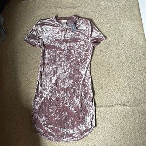 Wet Seal Velvet Short-Sleeved Dress